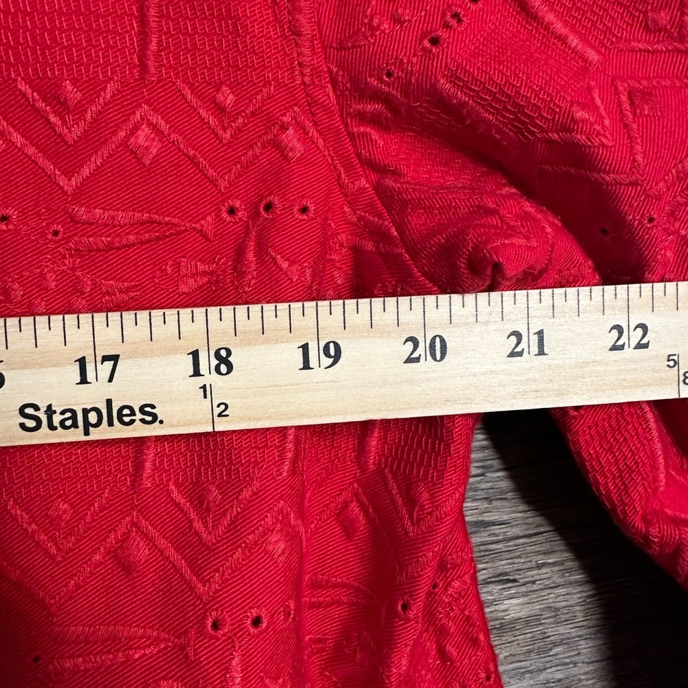 Chico's Vibrant Red Textured Blazer - Picture 6 of 7